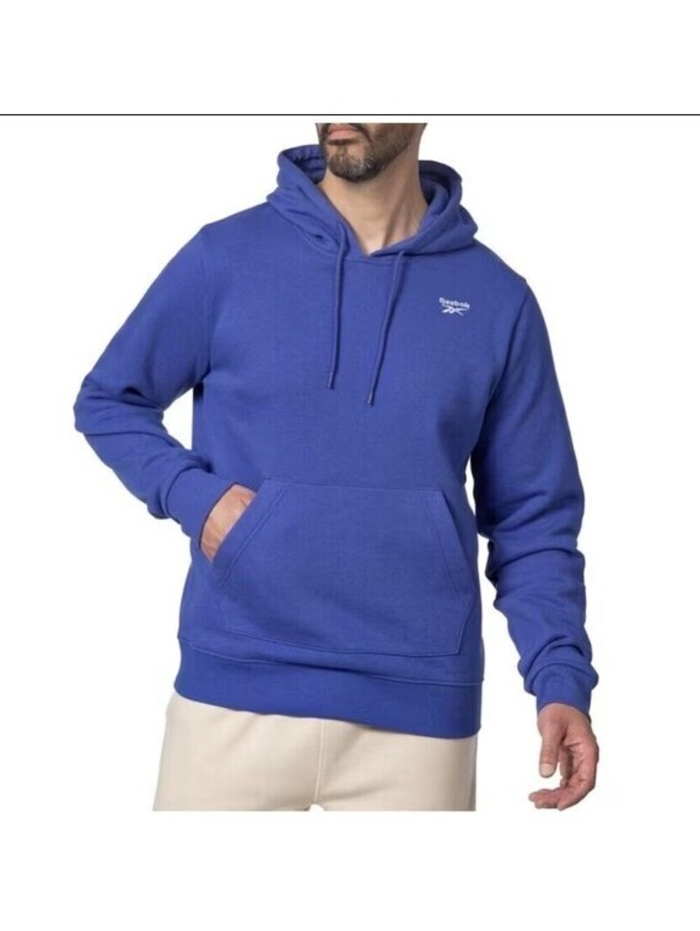 Reebok Men's Identity Fleece Pullover Classic Sport Hoodie (Vector Blue, XXL)